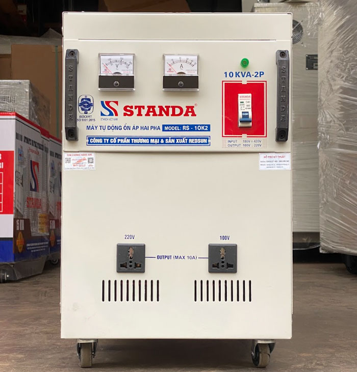 ổn áp Standa 10KVA 2 pha lửa dây đồng