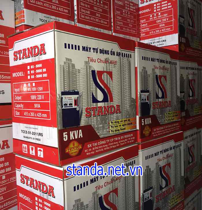 Ổn áp Standa 5kVA dải 50v-250v chính hãng của Công ty.