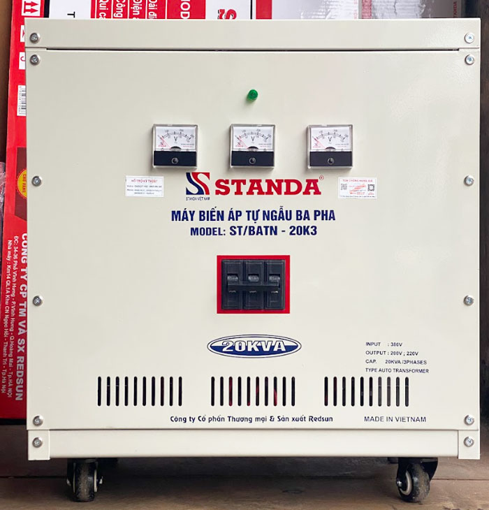 biến ap tự ngẫu Standa 20KVA 3 pha dây đồng chính hãng