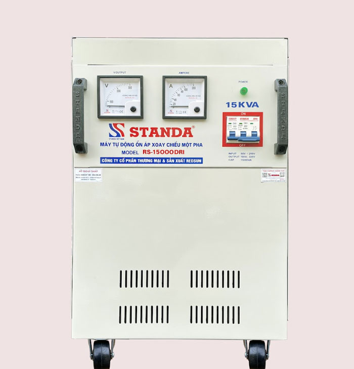 ổn áp Standa 15KVA dải 50V -250V dây đồng át đảo