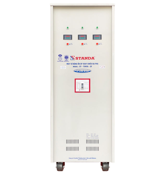 on ap standa 75KVA dai 260V - 430V mat truoc cua may 1