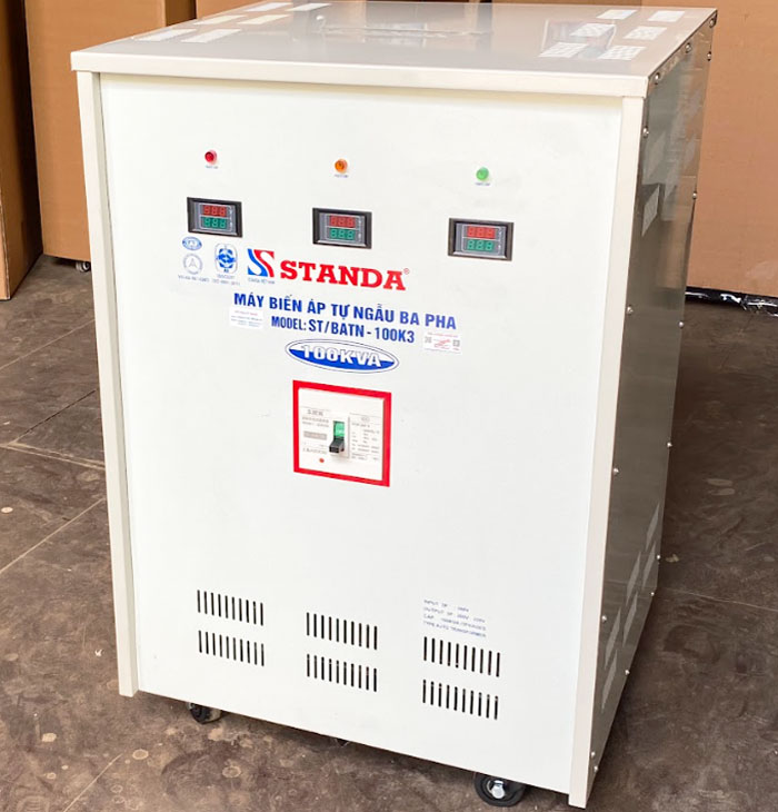 biến áp tự ngẫu Standa 100KVA điện áp 380V-220v-3f