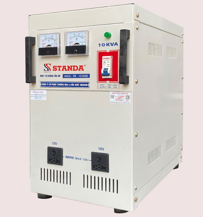 hình ảnh máy ổn áp Standa 10KVA mặt nghiêng của máy dây đồng siêu bền bỉ hình ảnh máy ổn áp Standa 10KVA mặt nghiêng của máy dây đồng siêu bền bỉ