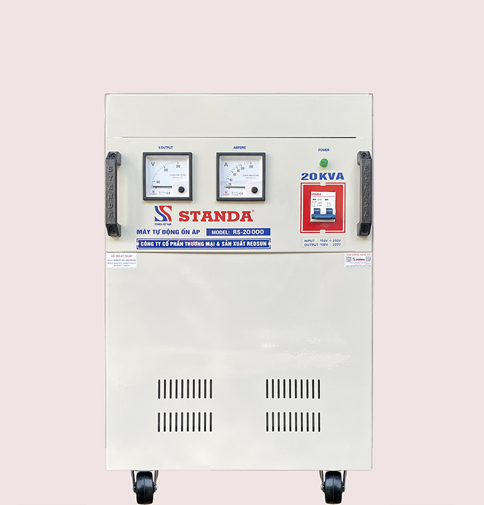 Ổn áp Standa 20kva dải 150v~250v