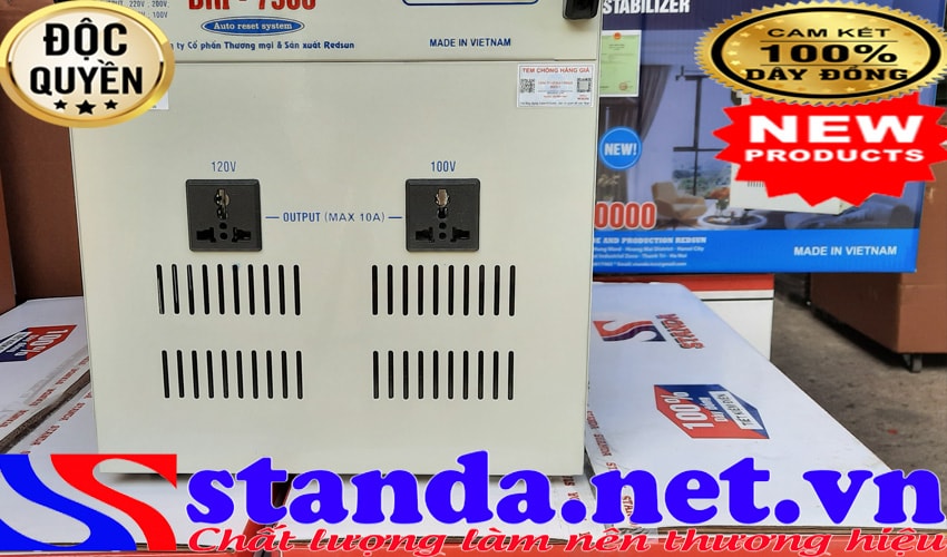 Máy tư động ổn áp Standa 7.5KVA DRI (90V-250V) Máy tư động ổn áp Standa 7.5KVA DRI (90V-250V)