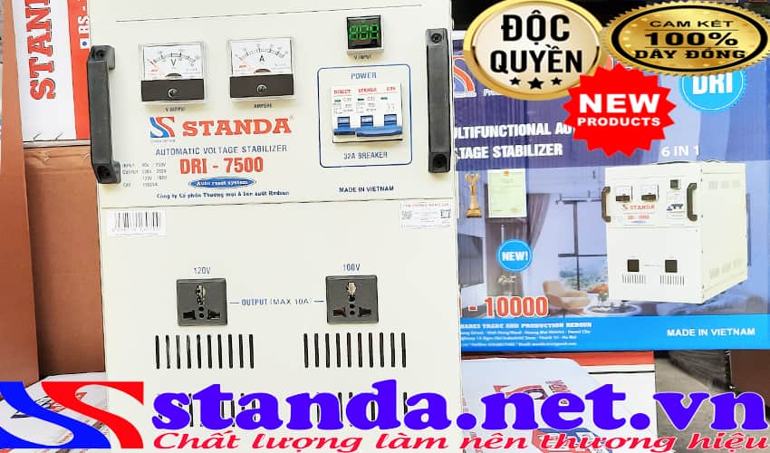Máy ổn áp tự động đa chức năng Standa 7.5KVA dải 90V Máy ổn áp tự động đa chức năng Standa 7.5KVA dải 90V