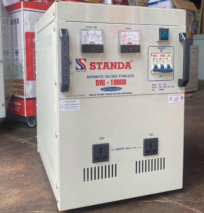 ổn áp Standa 10Kva DẢI 90V -250V dây đồng siêu bên bỉ dcn 