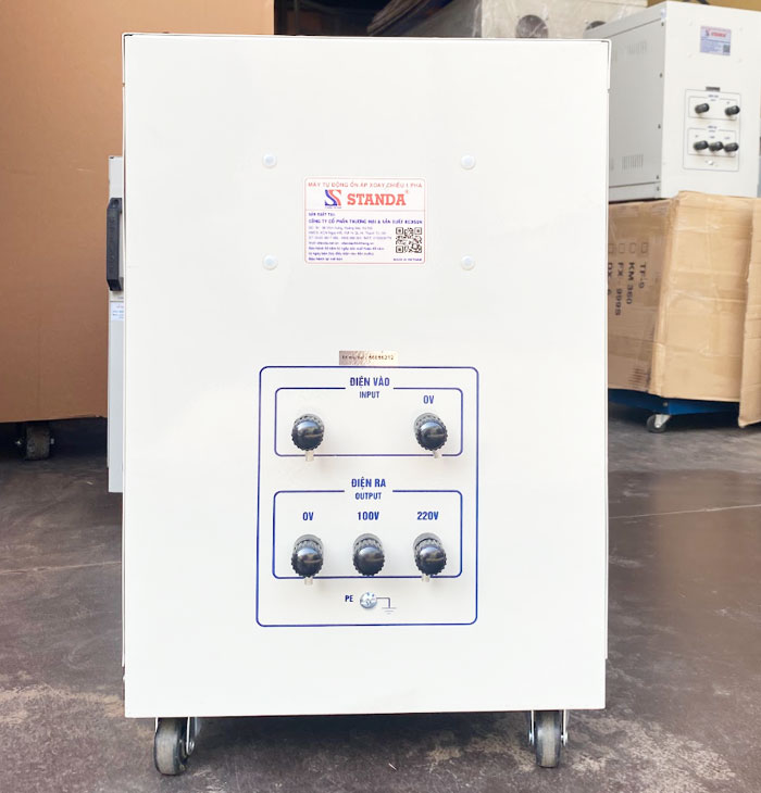 on ap Standa 10KVA dai 90V -250V mat sau cua may day dong 