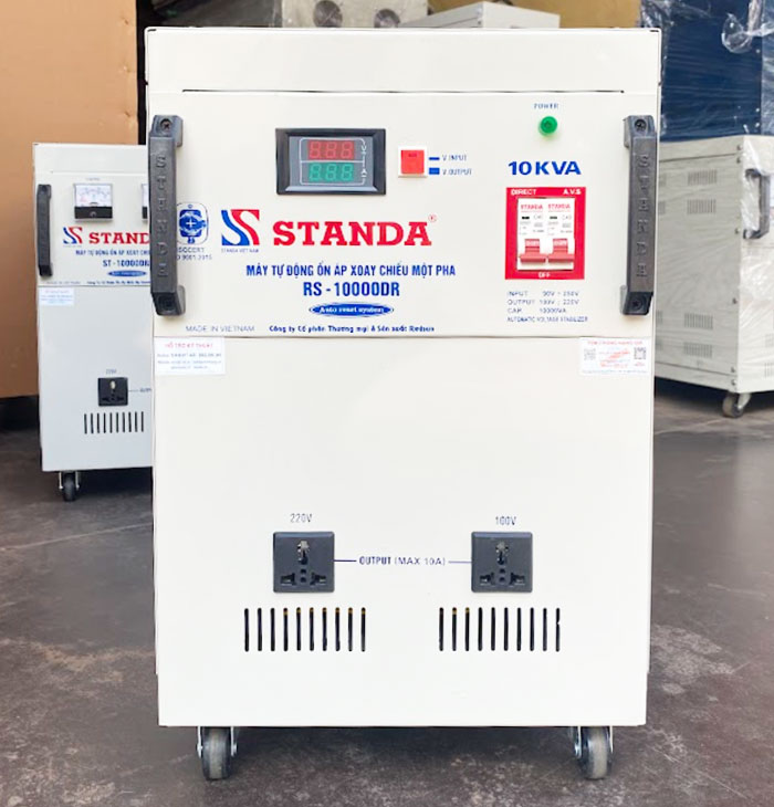 ổn áp Standa 10KVA 90V -250V at đôi dây đồng