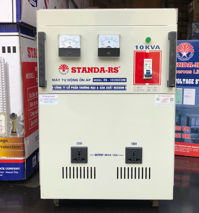 ổn áp Standa RS 10Kva DẢI 50v -250v DÂY ĐỒNG
