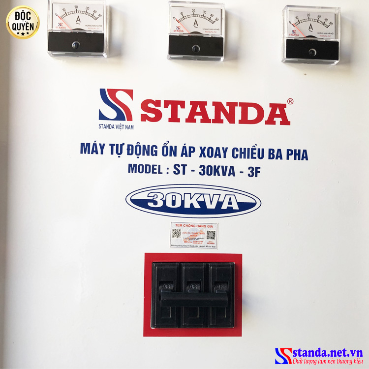 Ổn áp Standa 30KVA 3 pha dải 260V dây đồng new 2021