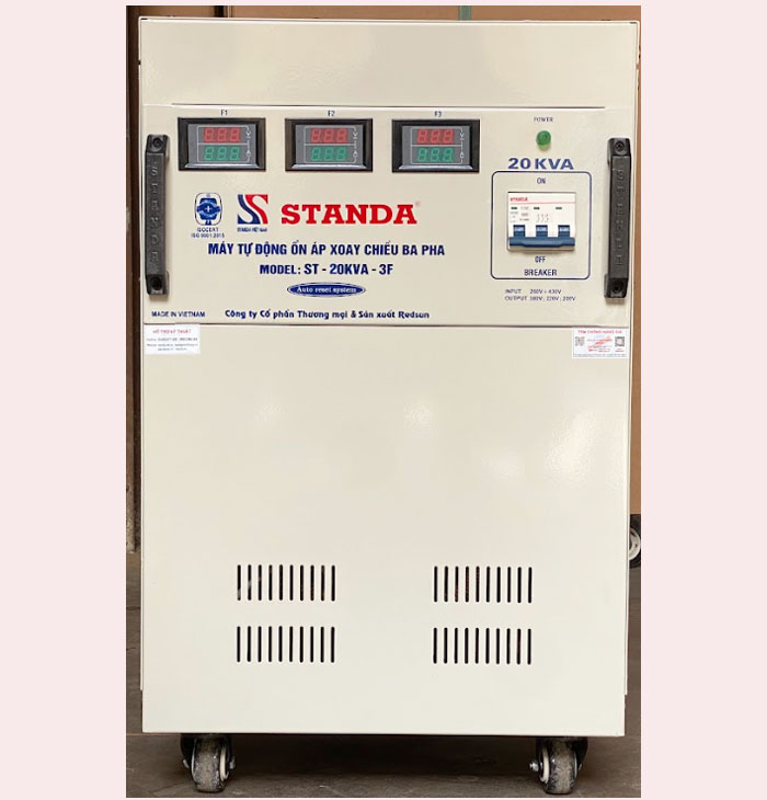 anh on ap Standa 20KVA dai 260V -430V 3 pha new