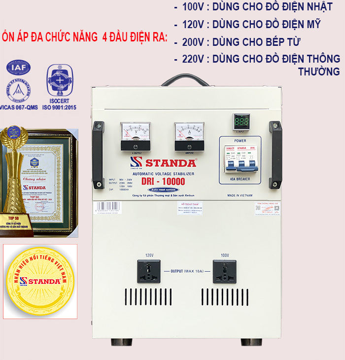 Lý do ổn áp đa chức năng Standa 10KVA được bán chạy nhất 