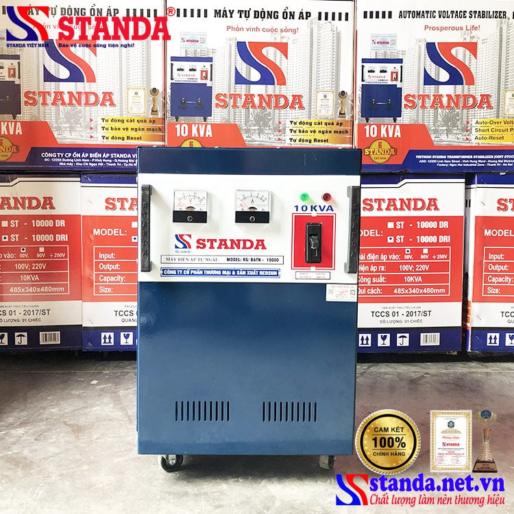 Biến áp tự ngẫu STANDA 10KVA điện vào 220V điện ra 380V 