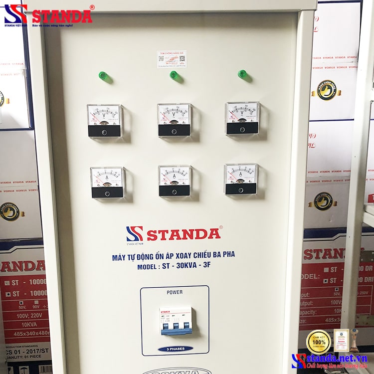 Ổn áp STANDA 30KVA 3 pha cho máy CNC có Chức năng đổi nguồn 