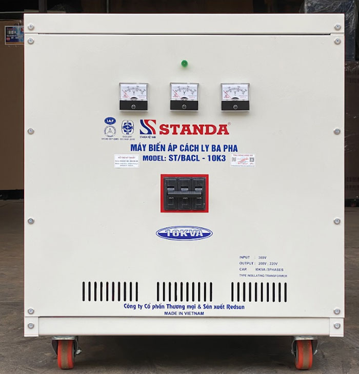biến áp cách ly Standa 10KVA dây đồng