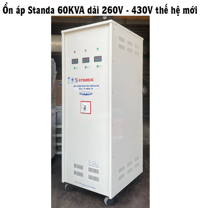 ổn áp Standa 60KVA mặt nghiêng của máy ổn áp Standa 60KVA mặt nghiêng của máy