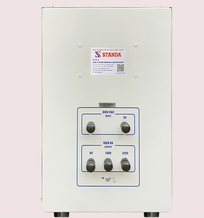 hinh anh may on ap Standa 7.5KVA day dong mat sau cua may hinh anh may on ap Standa 7.5KVA day dong mat sau cua may