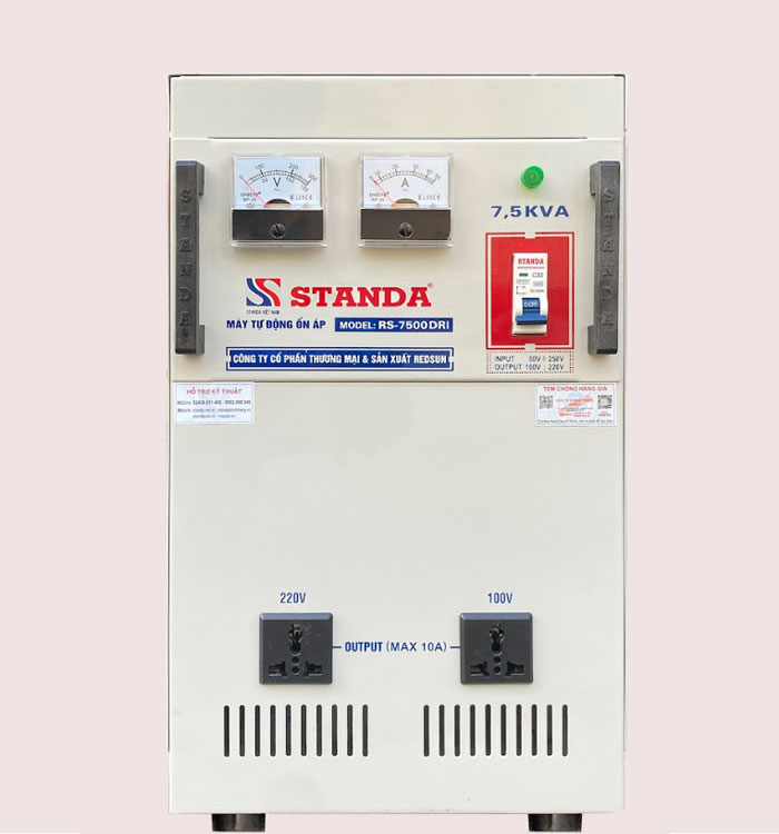 on ap Standa 7.5KVA dien ap 50V -250V day dong