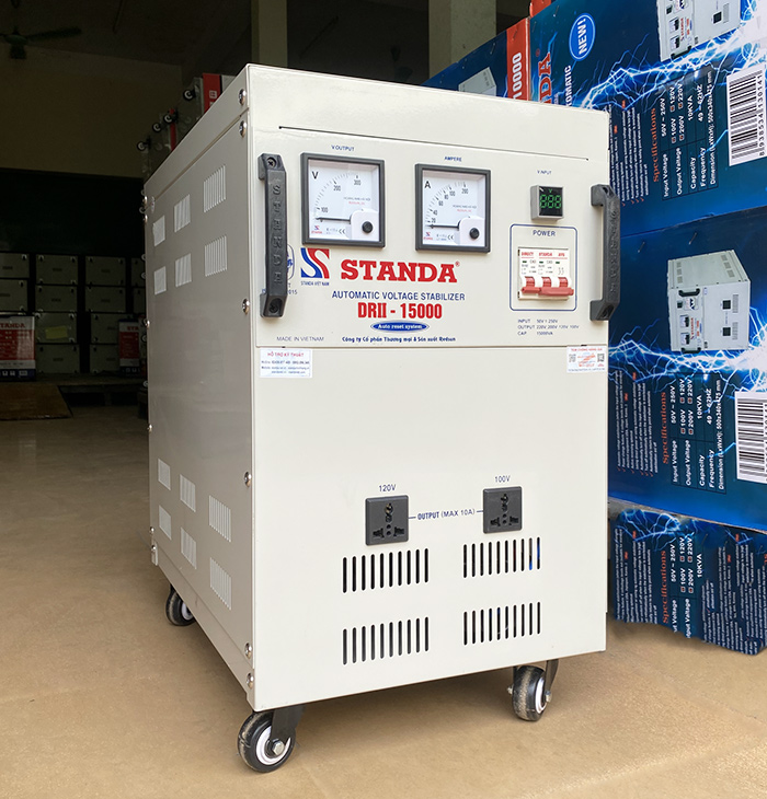 Ổn áp đa chức năng 15kva dải 50v-250v thế hệ mới