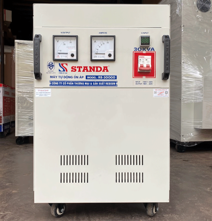 ổn áp Standa 30KVA dải 150V -250V dây đồng 100%