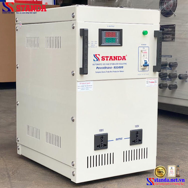 máy biên áp tự ngẫu Standa 5KVA dải điện áp 150V - 250V điện áp ra 100V - 220V