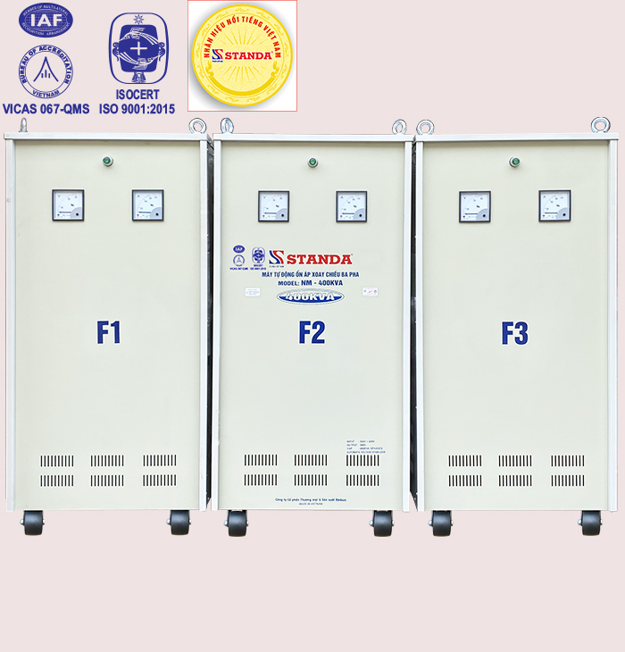 Ổn áp Standa 400KVA 3 pha dải điện áp 304V – 430V dây đồng