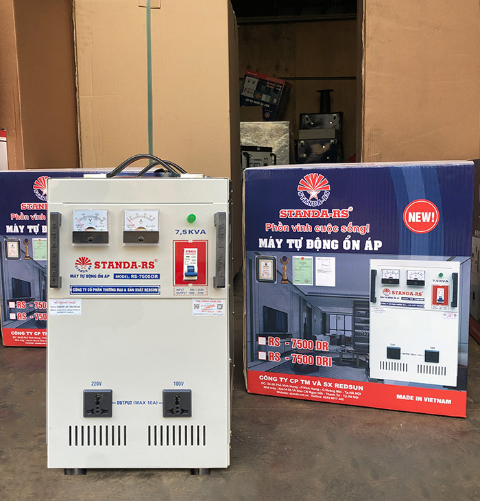 Ổn áp STANDA-RS 7,5KVA dải 50V-250V dây đồng