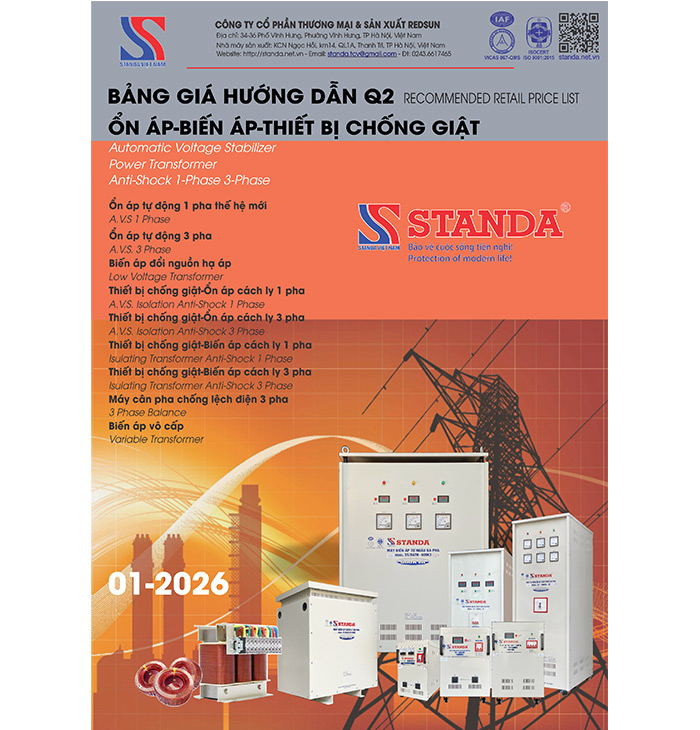 Bang gia huong dan on ap bien ap Standa+Redsun