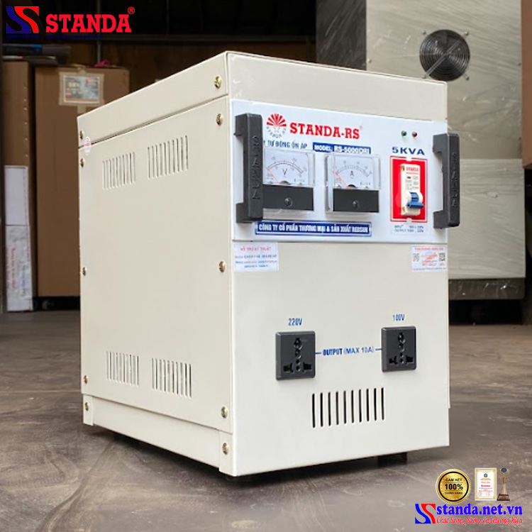 ảnh máy ổn áp Standa-Rs 5KVA điện áp 50V/250V/220V/100V 