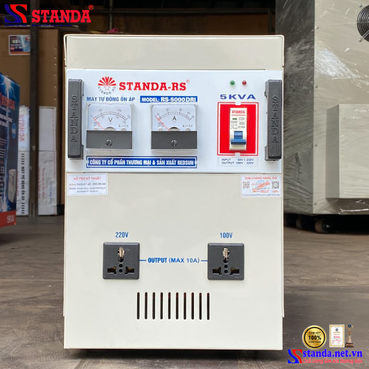 ổn áp Standa - RS 5KVA điện áp 50V/250V/220V/100V