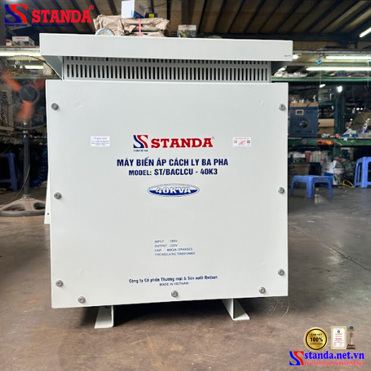 Biến áp cách ly Standa 40KVA điện áp 380V-220V dùng cho tàu thủy