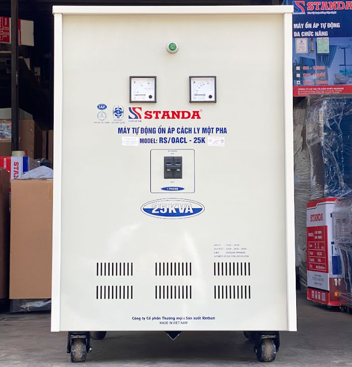 ổn áp cách ly Standa 25KVA dải 150V -250V dây đồng