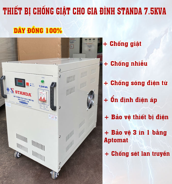 thiết bị chống giật ổn áp cách ly Standa 75KVA thiết bị chống giật ổn áp cách ly Standa 75KVA