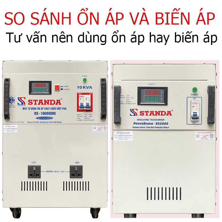 Ổn áp và biến áp khác nhau như thế nào? Đừng nhầm nếu không muốn chọn sai thiết bị Ổn áp và biến áp khác nhau như thế nào? Đừng nhầm nếu không muốn chọn sai thiết bị